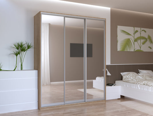 Шкаф-купе трехдверный Doros Сити Лайт 180х60х225 см Дуб сонома/3 Зеркала (DRS-011094)