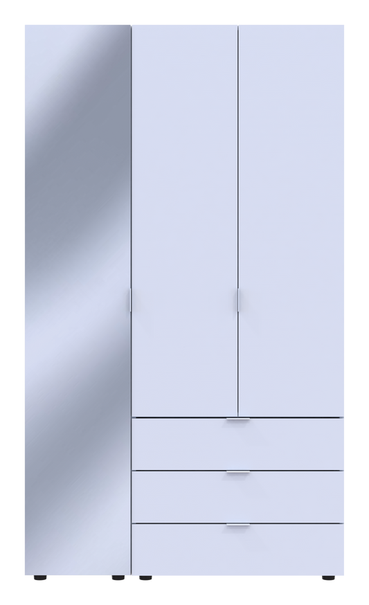 Комплект шкафов для одежды Doros Гелар (2 шт.) 116,5х49,5х203,4 см Зеркало/Белый (DRS-011132)