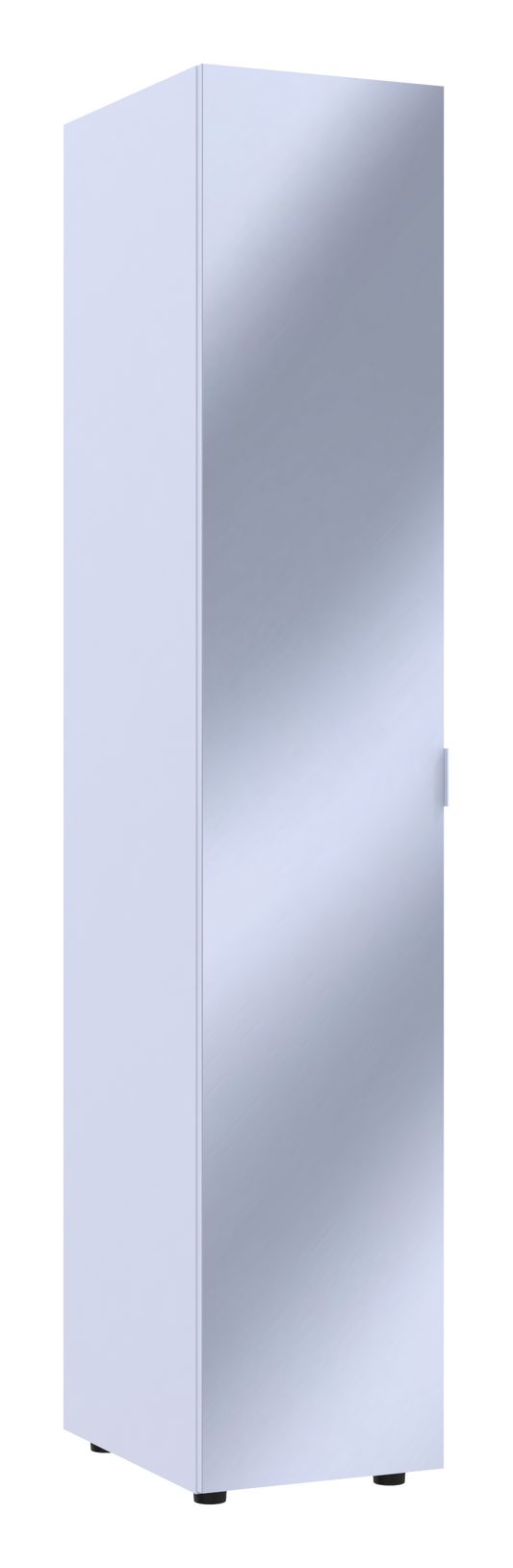 Шкаф-пенал с зеркалом Doros Гелар 39х49,5х203,4 см Белый (DRS-011129)