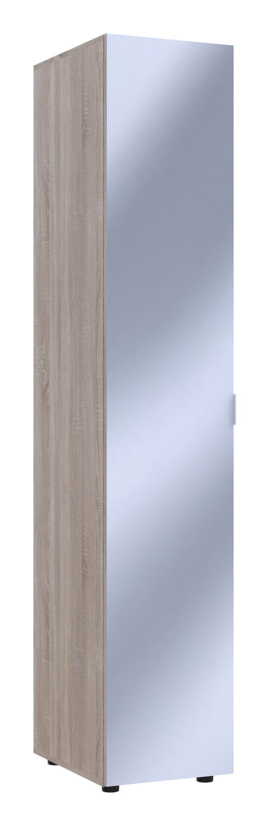 Шкаф-пенал с зеркалом Doros Гелар 39х49,5х203,4 см Дуб сонома (DRS-011131)