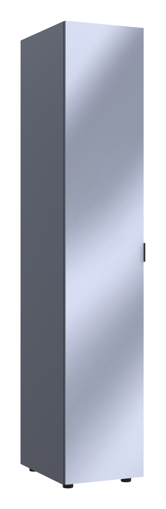 Шкаф-пенал с зеркалом Doros Гелар 39х49,5х203,4 см Графит (DRS-011130)