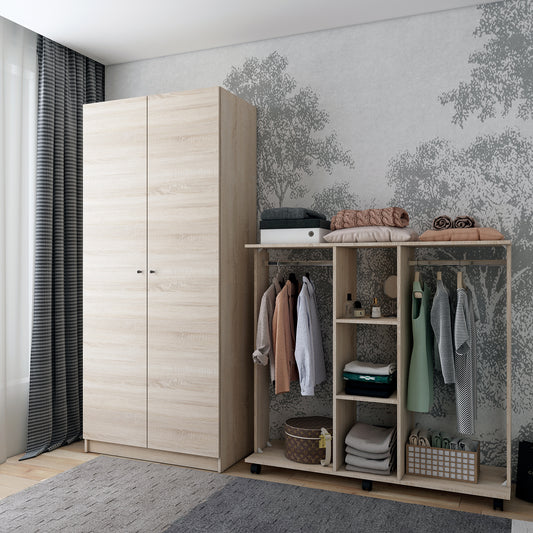 Шкаф распашной с полками Doros Промо 90х48х204 см Дуб сонома (DRS-011200)