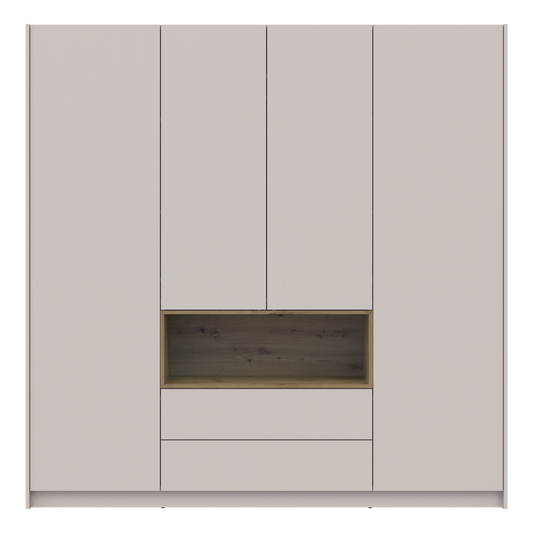 Шкаф для одежды с нишей Doros Дэйл 206х52х220 см Кашемир/Дуб артизан (DRS-011286)