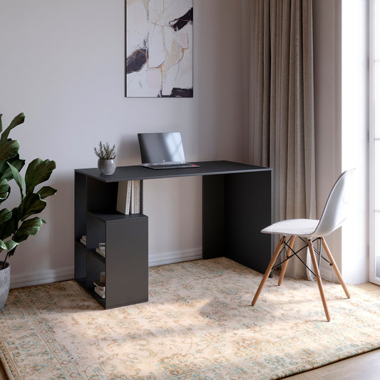 Cтол письменный с полками М-ЗОН Джеко 1200/3 Антрацит (MZN-031024)