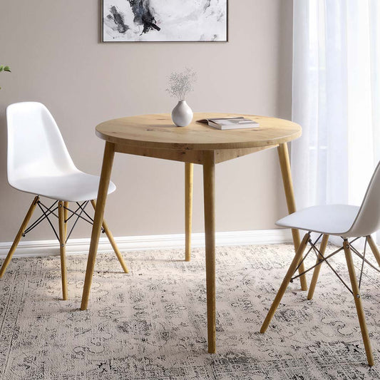 Обеденный стол круглый LION Маями-1 деревянные ножки Дуб Артизан (LION-041151)