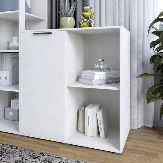 Тумба однодверная LION Краш 82x43x86 см Бетон style (LION-044103)