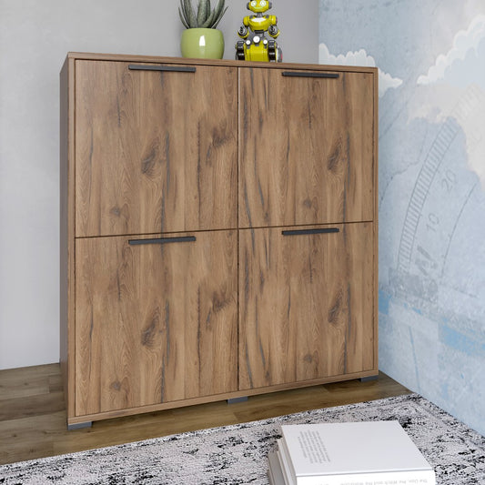 Тумба четырехдверная LION Краш 82x43x86 см Дуб ливорно (LION-041756)