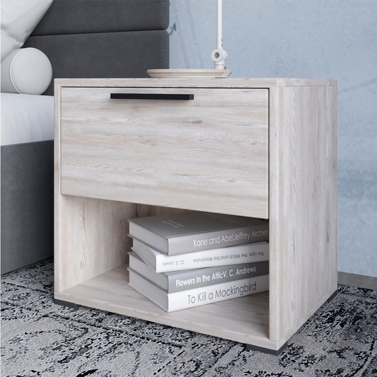 Тумба прикроватная LION Краш с выдвижным ящиком Самоа дымчатый (LION-044125)