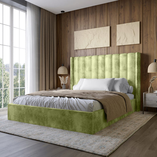 Двуспальная кровать LION Нино 180x200 см SILK 201 Фисташковая (LION-041404)