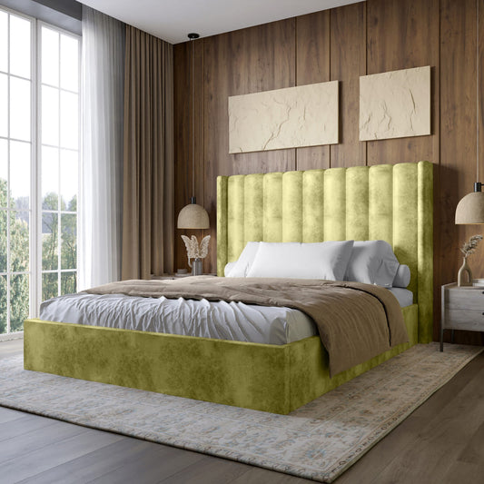 Двуспальная кровать LION Нино 160x200 см SILK 202 Авокадо (LION-045042)