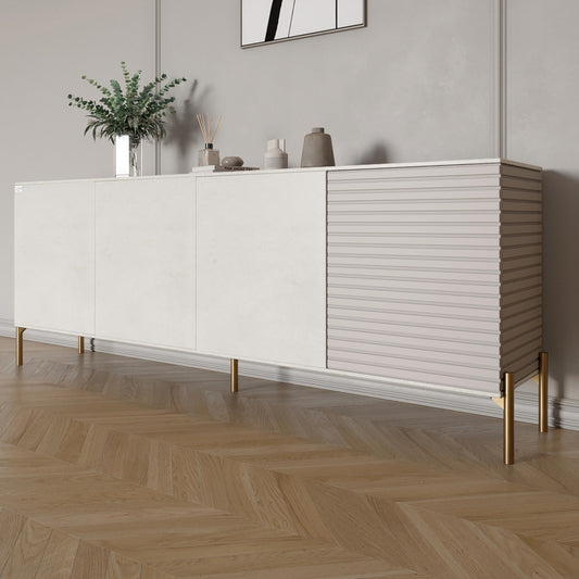 Комод на золотых металлических ножках LION Грей 204x38x76,5 см Бетон Style/Кашемир (LION-042643)