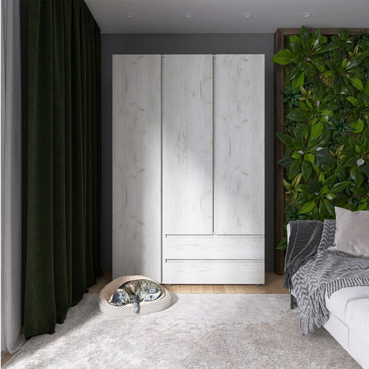 Шкаф трехдверный Эверест ШЛ-3 Лайт Дуб Крафт белый (DTM-071085)