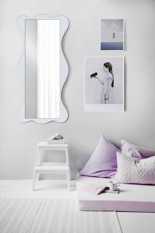 Велике дзеркало дуб сонома 1300х600 мм Білий