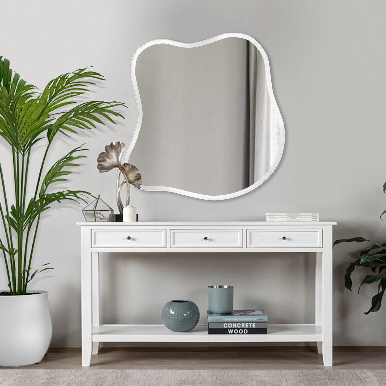 Дзеркало біле 100х100 см, Біле