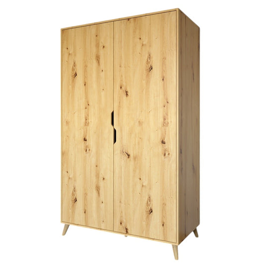 Шкаф двухдверный с ножками цвета светлый орех М-ЗОН Борн 1200 Дуб Артизан (MZN-031056)