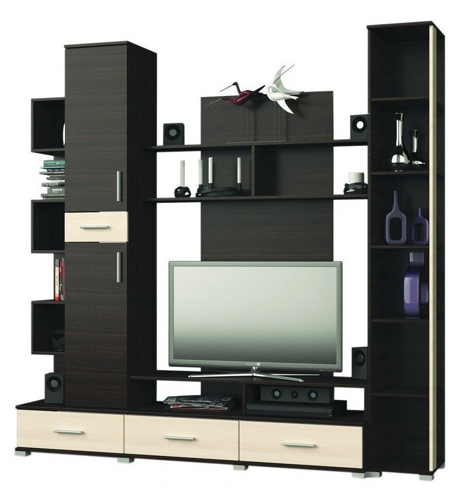 Стенка для гостиной Эверест Бриз + Пенал 18 венге + дуб молочный (DTM-2247)