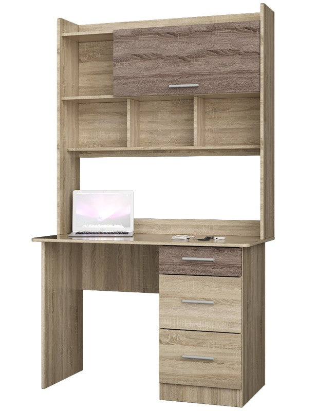 Стол с Надстройкой Эверест Школьник-4 сонома + трюфель (DTM-2178)