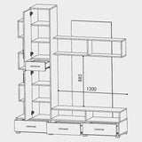 Стенка для гостиной Эверест Бриз + Пенал 18 венге + дуб молочный (DTM-2247)