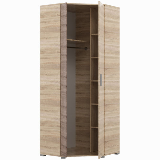 Шкаф угловой Эверест Бриз ШКУ-14 сонома + трюфель (DTM-2313)