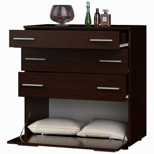 Комод для постельного белья Эверест К-2 80х45х85 венге темный (телескопы) (DTM-2450)