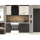 Кухня модульна Эверест Оптима набор №1 Дуб крафт белый+Антрацит 1,8 м (без столешницы) (DTM-5689)