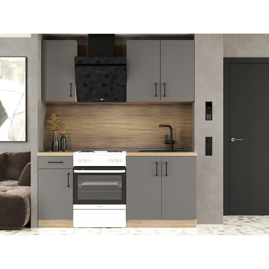 Кухня модульна Эверест Оптима набор №1 Графит 1,8 м (без столешницы) (DTM-5693)