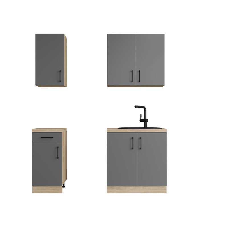 Кухня модульна Эверест Оптима набор №1 Графит 1,8 м (без столешницы) (DTM-5693)