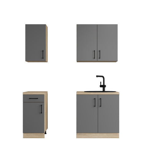 Кухня модульна Эверест Оптима набор №1 Графит 1,8 м (без столешницы) (DTM-5693)