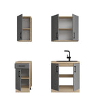 Кухня модульна Эверест Оптима набор №1 Графит 1,8 м (без столешницы) (DTM-5693)