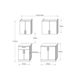 Кухня модульна Эверест Оптима набор №2 Дуб крафт золотой+Антрацит 2 м (без столешницы) (DTM-5695)