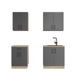 Кухня модульна Эверест Оптима набор №2 Графит 2 м (без столешницы) (DTM-5698)