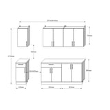 Кухня модульна Эверест Оптима набор №3 Дуб крафт золотой+Антрацит 2,6 м (без столешницы) (DTM-5700)