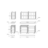 Кухня модульна Эверест Оптима набор №3 Дуб крафт золотой+Антрацит 2,6 м (без столешницы) (DTM-5700)