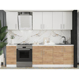 Кухня модульна Эверест Оптима набор №3 Нимфея альба+Дуб крафт золотой 2,6 м (без столешницы) (DTM-5701)