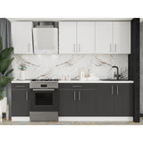 Кухня модульна Эверест Оптима набор №3 Нимфея альба+Антрацит 2,6 м (без столешницы) (DTM-5702)