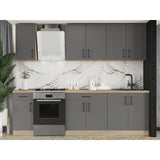 Кухня модульна Эверест Оптима набор №3 Графит 2,6 м (без столешницы) (DTM-5703)