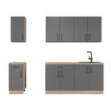 Кухня модульна Эверест Оптима набор №3 Графит 2,6 м (без столешницы) (DTM-5703)