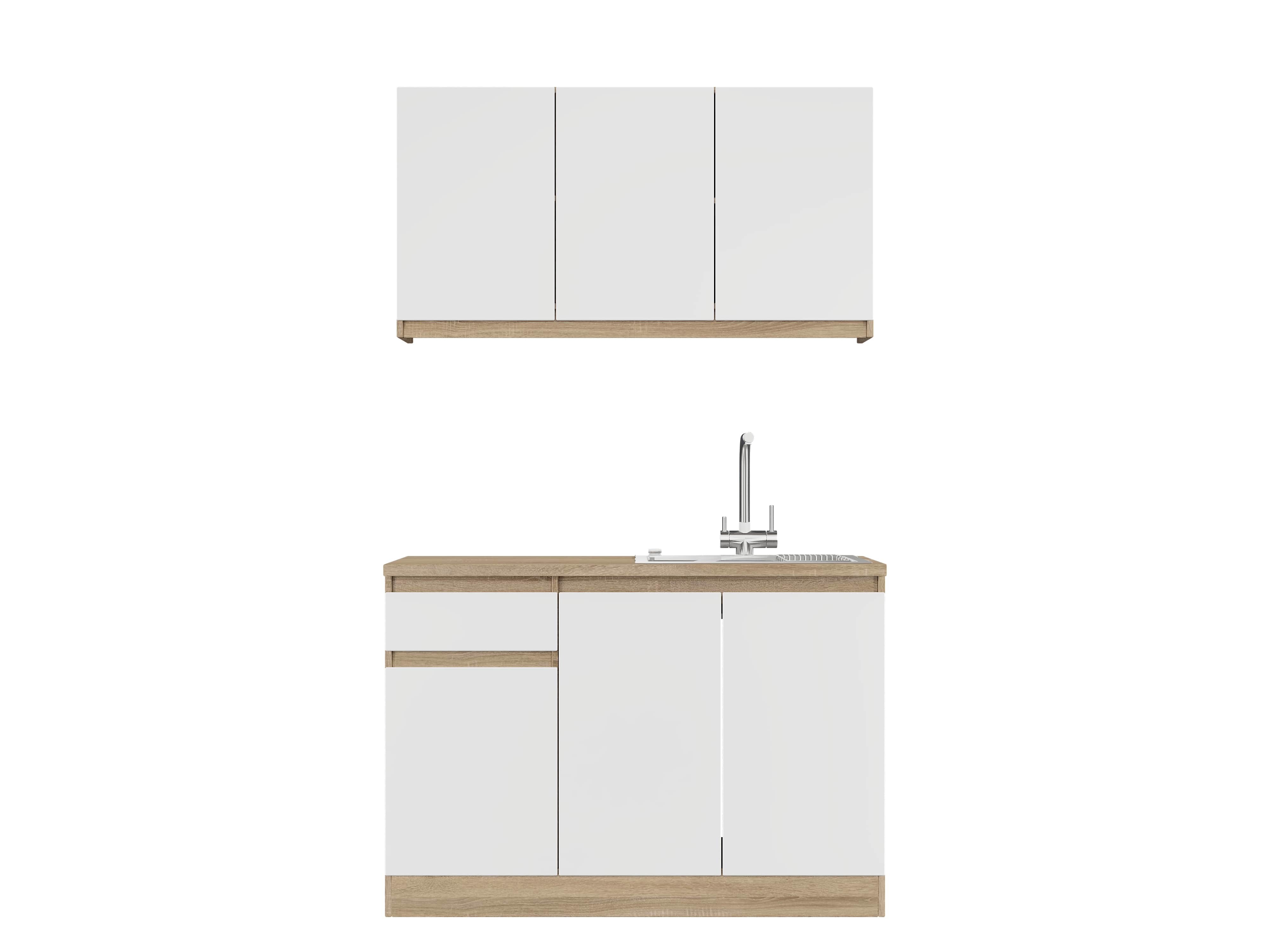 Кухня модульна Эверест Оптима набор №5 Белый 1,2 м (без столешницы) (DTM-5709)