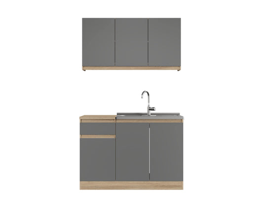 Кухня модульна Эверест Оптима набор №5 Графит 1,2 м (без столешницы) (DTM-5710)