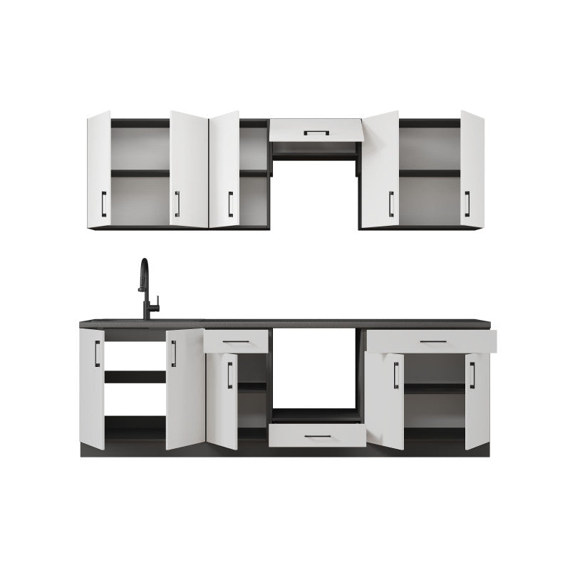 Кухня модульна Эверест Оптима набор №6 Белый 2,6 м (без столешницы) (DTM-5713)