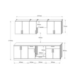 Кухня модульна Эверест Оптима набор №6 Белый 2,6 м (без столешницы) (DTM-5713)