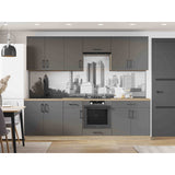 Кухня модульна Эверест Оптима набор №6 Графит 2,6 м (без столешницы) (DTM-5714)