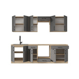 Кухня модульна Эверест Оптима набор №6 Графит 2,6 м (без столешницы) (DTM-5714)