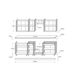 Кухня модульна Эверест Оптима набор №6 Графит 2,6 м (без столешницы) (DTM-5714)