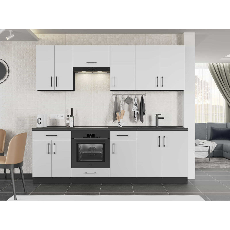 Кухня модульна Эверест Оптима набор №7 Белый 2,4 м (без столешницы) (DTM-5718)