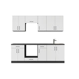 Кухня модульна Эверест Оптима набор №7 Белый 2,4 м (без столешницы) (DTM-5718)