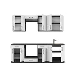 Кухня модульна Эверест Оптима набор №7 Белый 2,4 м (без столешницы) (DTM-5718)