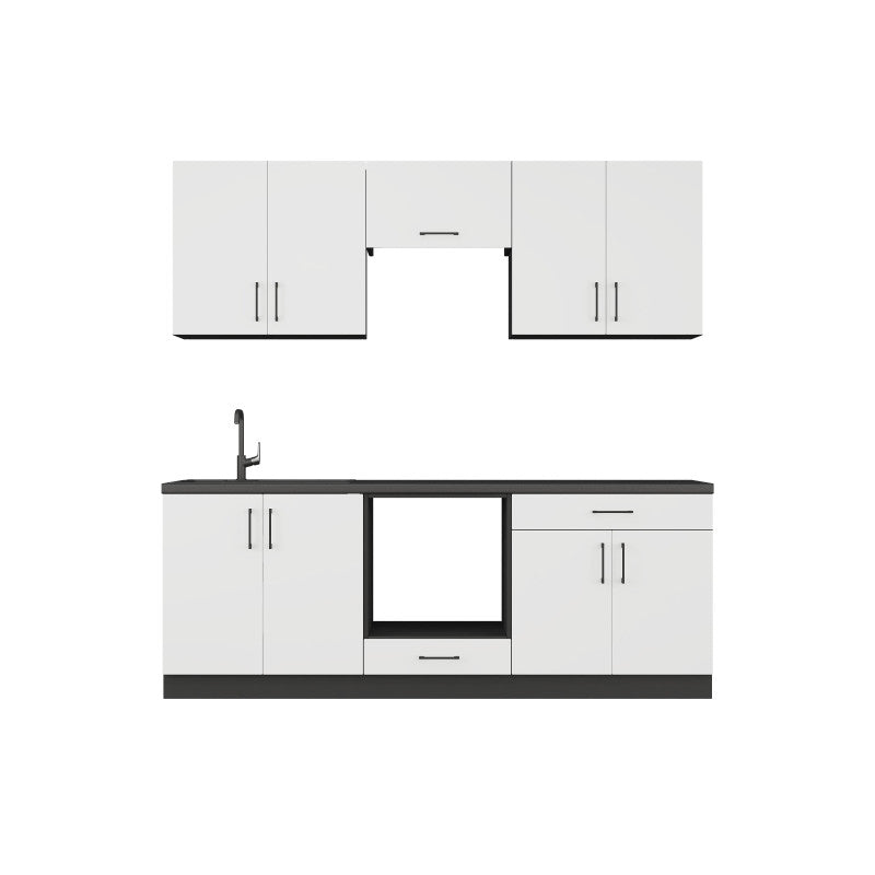 Кухня модульна Эверест Оптима набор №8 Белый 2,2 м (без столешницы) (DTM-5724)