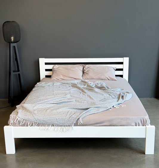 Двуспальная кровать Mebigrand Колумбия 160х200 см Белый (DMBG-2715)