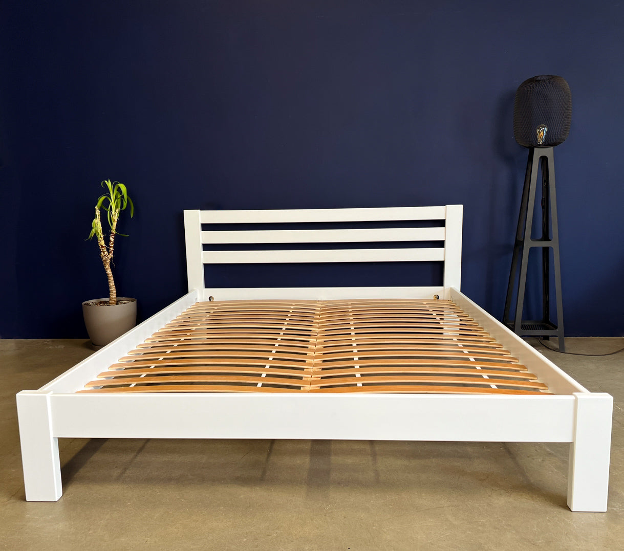 Двуспальная кровать Mebigrand Колумбия 160х200 см Белый (DMBG-2715)